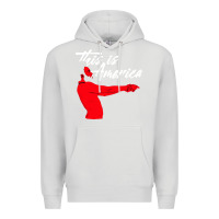 Dove Grey this is america meme Premium Hoodie - linhVisuals