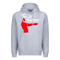 Heather Grey this is america meme Premium Hoodie - linhVisuals