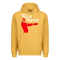 Mustard this is america meme Premium Hoodie - linhVisuals