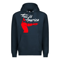 Navy this is america meme Premium Hoodie - linhVisuals