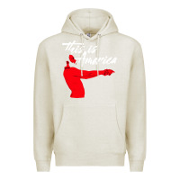 Oatmeal Heather this is america meme Premium Hoodie - linhVisuals