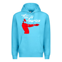 Ocean Blue this is america meme Premium Hoodie - linhVisuals
