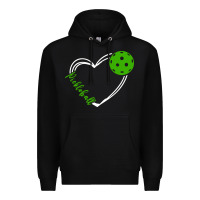 Black love pickleball women Premium Hoodie - linhVisuals