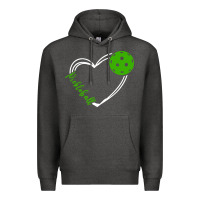 Charcoal Heather love pickleball women Premium Hoodie - linhVisuals