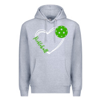 Heather Grey love pickleball women Premium Hoodie - linhVisuals