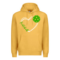 Mustard love pickleball women Premium Hoodie - linhVisuals