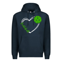 Navy love pickleball women Premium Hoodie - linhVisuals