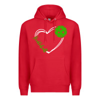 Red love pickleball women Premium Hoodie - linhVisuals