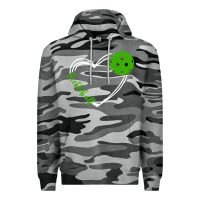 Slate Camo love pickleball women Premium Hoodie - linhVisuals