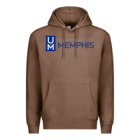Chestnut University Of Memphis Wordmark Premium Hoodie - linhVisuals