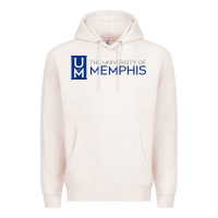 Pale Pink University Of Memphis Wordmark Premium Hoodie - linhVisuals