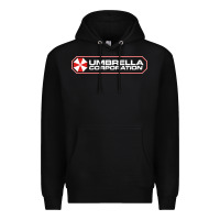 Black umbrella corporation company Premium Hoodie - linhVisuals
