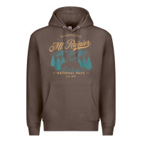 Coffee mount rainier national park washington usa vacation hiking Premium Hoodie - linhVisuals