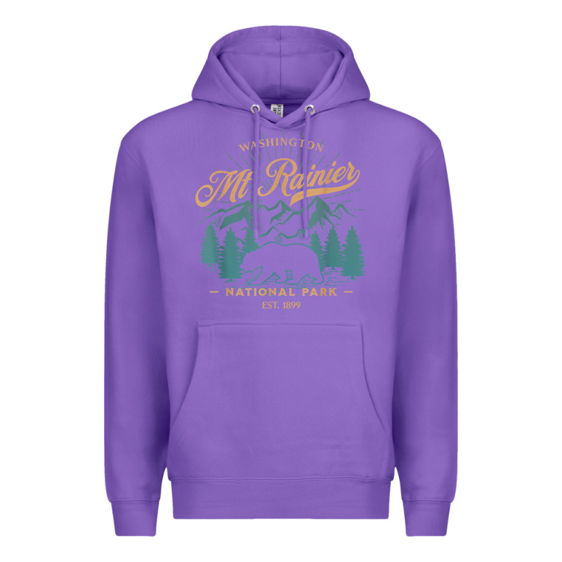 Mount Rainier National Park Washington Usa Vacation Hiking Premium Hoodie by linhVisuals | Teevron