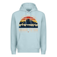 Blue Mist national park grand teton vintage retro hiking Premium Hoodie - linhVisuals
