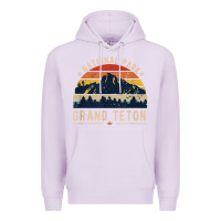 Lilac national park grand teton vintage retro hiking Premium Hoodie - linhVisuals