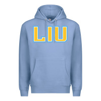 Colony Blue Liu Gold Wordmark Premium Hoodie - linhVisuals