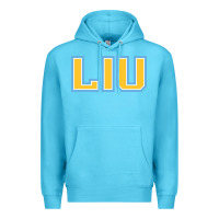 Ocean Blue Liu Gold Wordmark Premium Hoodie - linhVisuals