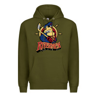 Army Green peoria rivermen Premium Hoodie - linhVisuals