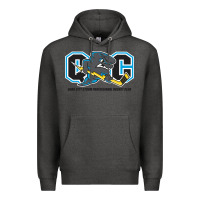 Charcoal Heather quad city storm Premium Hoodie - linhVisuals