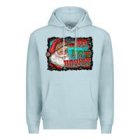 Blue Mist ho ho howdy with santa Premium Hoodie - RanaPortraitStore