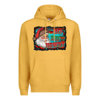 Mustard ho ho howdy with santa Premium Hoodie - RanaPortraitStore