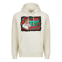 Oatmeal Heather ho ho howdy with santa Premium Hoodie - RanaPortraitStore