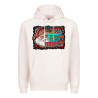 Pale Pink ho ho howdy with santa Premium Hoodie - RanaPortraitStore