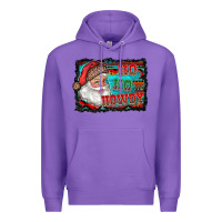 Purple ho ho howdy with santa Premium Hoodie - RanaPortraitStore