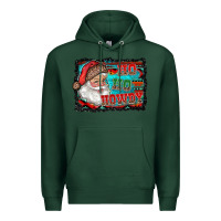 Sports Green ho ho howdy with santa Premium Hoodie - RanaPortraitStore