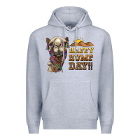 Heather Grey happy hump day camel Premium Hoodie - BarkalooDesign
