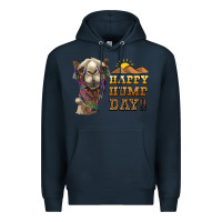 Navy happy hump day camel Premium Hoodie - BarkalooDesign