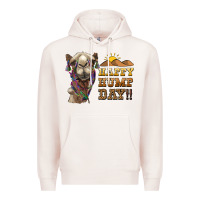 Pale Pink happy hump day camel Premium Hoodie - BarkalooDesign