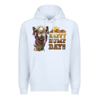 White happy hump day camel Premium Hoodie - BarkalooDesign