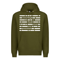 Army Green Everything is fine trust your government Premium Hoodie - linhVisuals