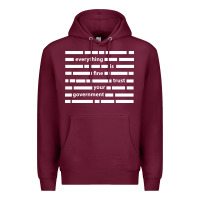 Burgundy Everything is fine trust your government Premium Hoodie - linhVisuals