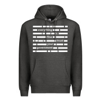 Charcoal Heather Everything is fine trust your government Premium Hoodie - linhVisuals