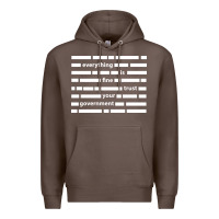 Coffee Everything is fine trust your government Premium Hoodie - linhVisuals