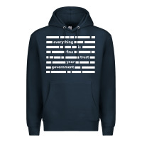 Navy Everything is fine trust your government Premium Hoodie - linhVisuals