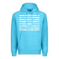 Ocean Blue Everything is fine trust your government Premium Hoodie - linhVisuals