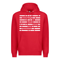 Red Everything is fine trust your government Premium Hoodie - linhVisuals