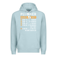 Blue Mist funny plumber gifts   plumber hourly rate hoodie Premium Hoodie - linhVisuals