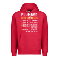 Cardinal funny plumber gifts   plumber hourly rate hoodie Premium Hoodie - linhVisuals