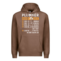 Chestnut funny plumber gifts   plumber hourly rate hoodie Premium Hoodie - linhVisuals