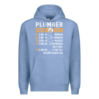 Colony Blue funny plumber gifts   plumber hourly rate hoodie Premium Hoodie - linhVisuals