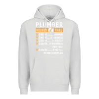 Dove Grey funny plumber gifts   plumber hourly rate hoodie Premium Hoodie - linhVisuals