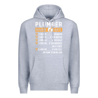 Heather Grey funny plumber gifts   plumber hourly rate hoodie Premium Hoodie - linhVisuals