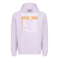 Lilac funny plumber gifts   plumber hourly rate hoodie Premium Hoodie - linhVisuals