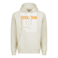 Oatmeal Heather funny plumber gifts   plumber hourly rate hoodie Premium Hoodie - linhVisuals