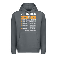 Rock funny plumber gifts   plumber hourly rate hoodie Premium Hoodie - linhVisuals